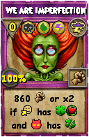 Wizard101 Storm spell card: We are Imperfection, Spell ID 7203