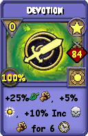 Wizard101 Star spell card: Devotion, Spell ID 7212