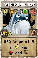 Wizard101 Balance spell card: We Discover, yes?, Spell ID 7221