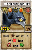 Wizard101 Balance spell card: We Uplift, Right?, Spell ID 7222