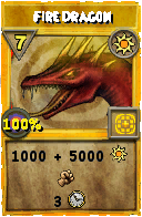 Wizard101 Sun spell card: Fire Dragon, Spell ID 7230