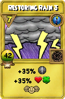 Wizard101 Cantrips spell card: Restoring Rain 3, Spell ID 7239