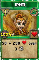 Wizard101 Life spell card: Sprite, Spell ID 7245