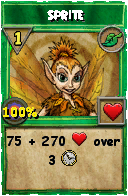 Wizard101 Life spell card: Sprite, Spell ID 7246
