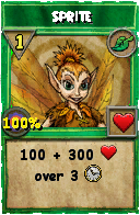 Wizard101 Life spell card: Sprite, Spell ID 7247