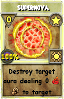 Wizard101 Star spell card: Supernova, Spell ID 7250