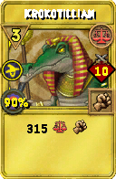 Wizard101 Balance spell card: Krokotillian, Spell ID 7251