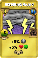 Wizard101 Cantrips spell card: Restoring Rain 0, Spell ID 7254