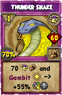 Wizard101 Storm spell card: Thunder Snake, Spell ID 7266