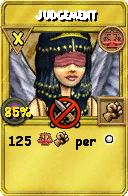 Wizard101 Balance spell card: Judgement, Spell ID 7273