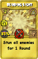 Wizard101 Myth spell card: Blinding Light, Spell ID 7277