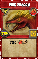 Wizard101 Fire spell card: Fire Dragon, Spell ID 7289