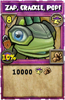 Wizard101 Storm spell card: Zap, Crackle, Pop!, Spell ID 7300