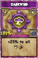 Wizard101 Storm spell card: Darkwind, Spell ID 7304