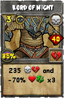 Wizard101 Death spell card: Lord of Night, Spell ID 7305