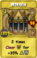 Wizard101 Myth spell card: Betrayal, Spell ID 7318