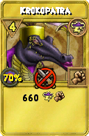 Wizard101 Storm spell card: Krokopatra, Spell ID 7319