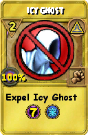 Wizard101 Myth spell card: Icy Ghost, Spell ID 7322