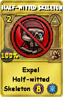 Wizard101 Myth spell card: Half-witted Skeleton, Spell ID 7325