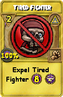 Wizard101 Myth spell card: Tired Fighter, Spell ID 7326