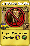 Wizard101 Myth spell card: Mysterious Crawler, Spell ID 7331