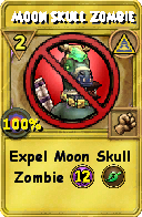 Wizard101 Myth spell card: Moon Skull Zombie, Spell ID 7337