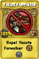 Wizard101 Myth spell card: Yacate Farwalker, Spell ID 7338