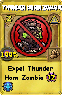 Wizard101 Myth spell card: Thunder Horn Zombie, Spell ID 7351