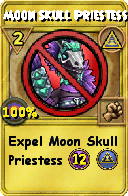Wizard101 Myth spell card: Moon Skull Priestess, Spell ID 7355