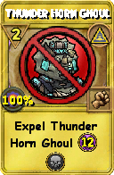 Wizard101 Myth spell card: Thunder Horn Ghoul, Spell ID 7356