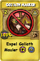 Wizard101 Myth spell card: Goliath Mauler, Spell ID 7357