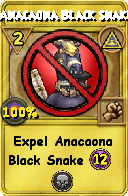 Wizard101 Myth spell card: Anacaona Black Snake, Spell ID 7358