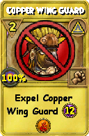 Wizard101 Myth spell card: Copper Wing Guard, Spell ID 7362