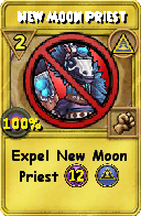 Wizard101 Myth spell card: New Moon Priest, Spell ID 7367