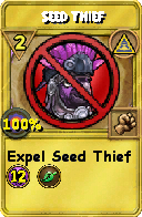 Wizard101 Myth spell card: Seed Thief, Spell ID 7370