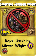 Wizard101 Myth spell card: Smoking Mirror Wight, Spell ID 7371