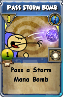 Wizard101 Cantrips spell card: Pass Storm Bomb, Spell ID 7386