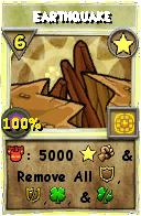 Wizard101 Star spell card: Earthquake, Spell ID 7388