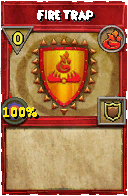 Wizard101 Fire spell card: Fire Trap, Spell ID 7413