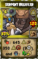 Wizard101 Myth spell card: Serpent Beguiler, Spell ID 7415