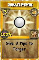 Wizard101 Sun spell card: Donate Power, Spell ID 7419