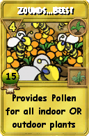 Wizard101 Gardening spell card: Zounds...Bees!, Spell ID 7428