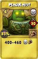 Wizard101 Death spell card: Plague Mist, Spell ID 7429