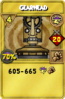 Wizard101 Storm spell card: Gearhead, Spell ID 7433
