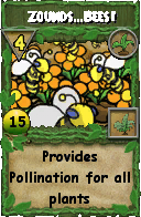 Wizard101 Gardening spell card: Zounds...Bees!, Spell ID 7444