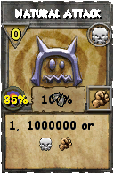 Wizard101 Death spell card: Natural Attack, Spell ID 7446