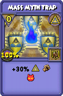 Wizard101 Myth spell card: Mass Myth Trap, Spell ID 7448