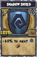 Wizard101 Shadow spell card: Shadow Shield, Spell ID 7462
