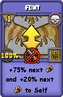 Wizard101 Death spell card: Feint, Spell ID 7464