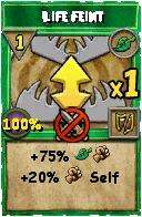 Wizard101 Life spell card: Life Feint, Spell ID 7470